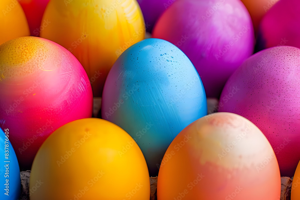 vibrant easter eggs symbolize joy and renewal. generative ai vibrant easter eggs symbolize joy and renewal. generative ai
