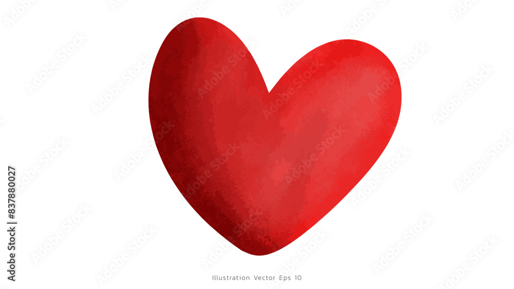 Hearts watercolor hand drawn isolated on white background,Romantic design element for wedding, illustration Vector EPS 10 Hearts watercolor hand drawn isolated on white background,Romantic design element for wedding, illustration Vector EPS 10