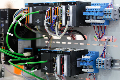 PLC based industrial automation system close up