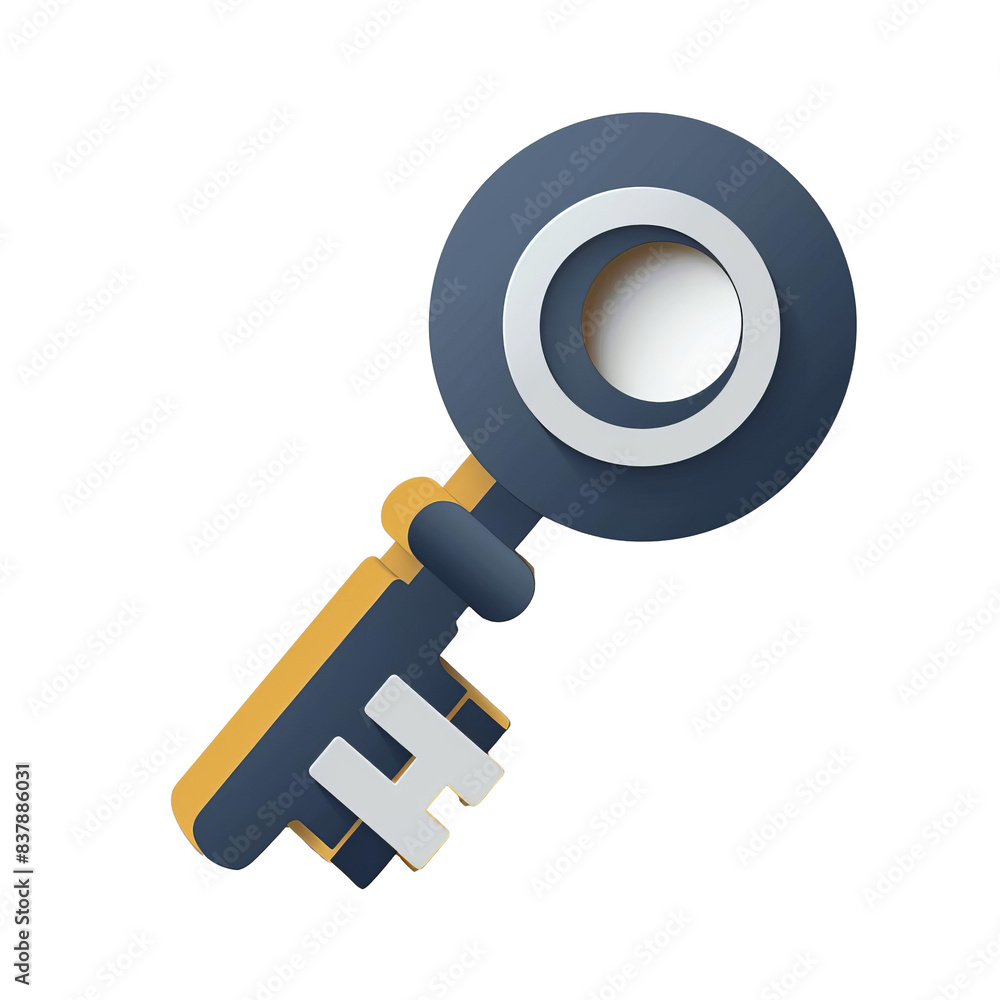 A private key icon on a transparent background for easy di-cut. A private key icon on a transparent background for easy di-cut.