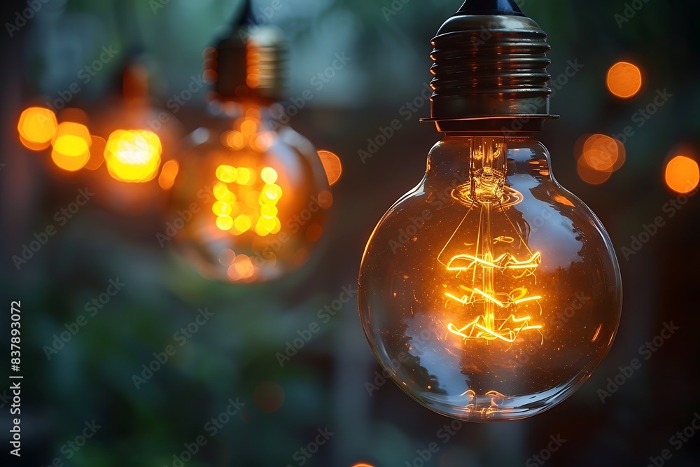Light bulbs with dark background Light bulbs with dark background