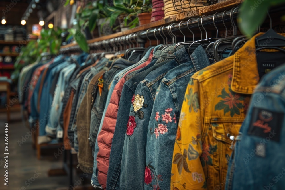 Old clothes in an old clothes shop Old clothes in an old clothes shop