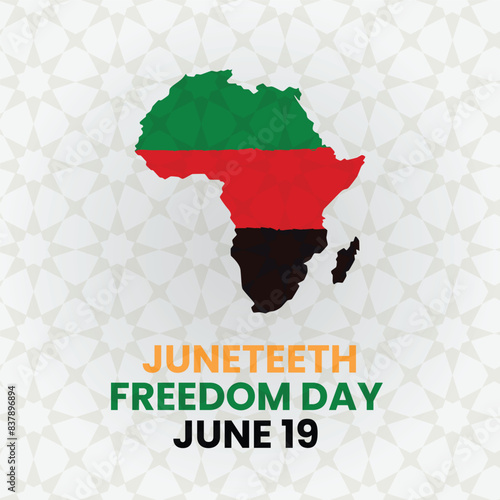 Juneteenth Freedom Day banner. Modern design. photo