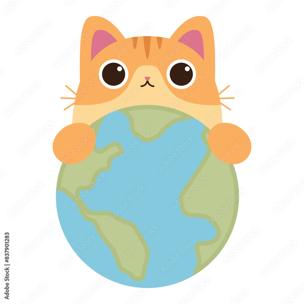 Fototapeta premium International Cat Day Vector