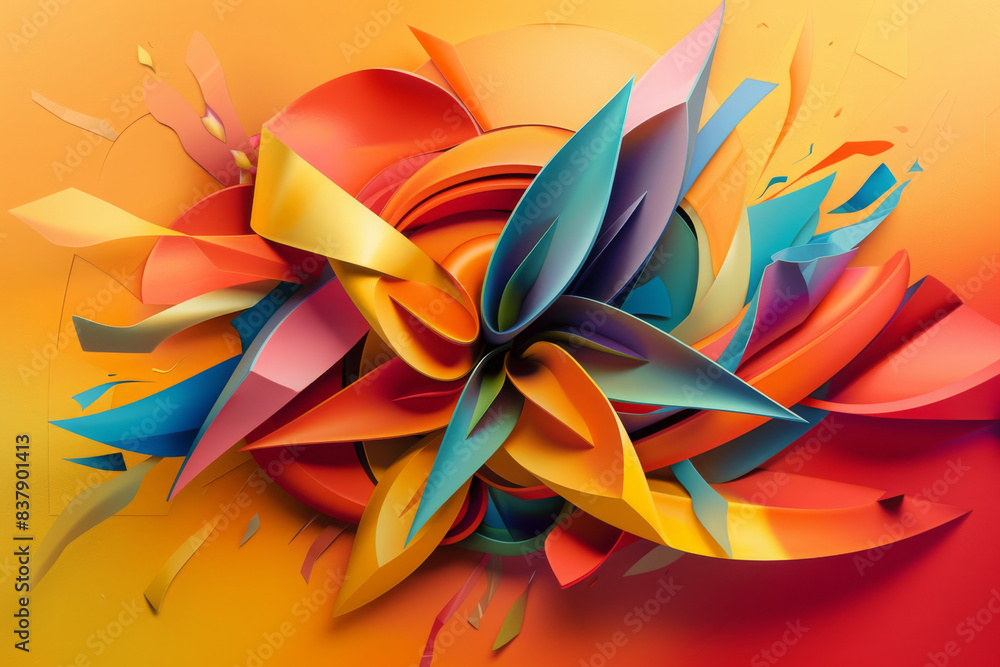 Vibrant Paper Art Explosion Vibrant Paper Art Explosion