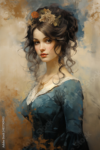 painting of a regency era woman