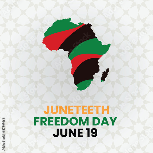 Juneteenth Freedom Day banner. Modern design. photo