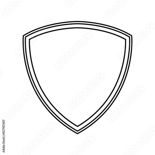 Free Download Shield Line Art - GFXLoad