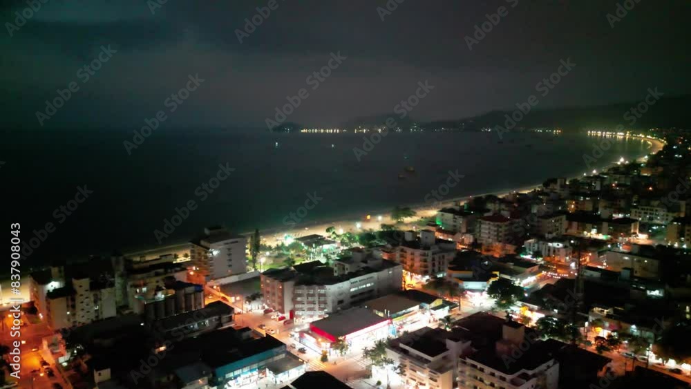 night view of the buildings of florianópolis country of brazil night view of the buildings of florianópolis country of brazil