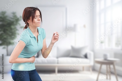 Unhappy sick young woman suffering from pain Free Download Unhappy sick young woman suffering from pain - GFXLoad