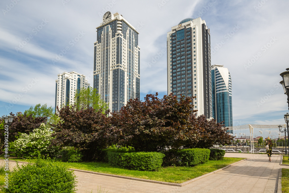 Obraz premium Skyscrapes of Grozny City, Chechnya