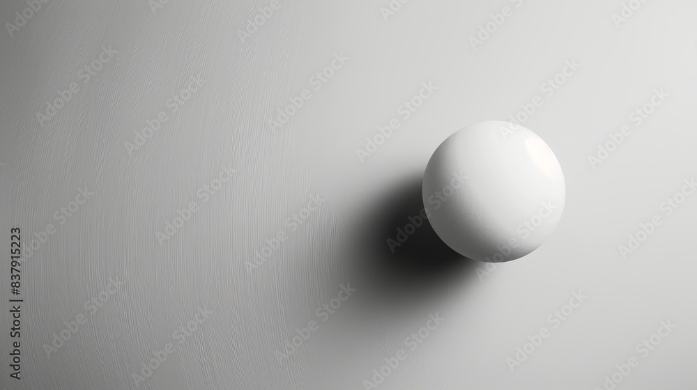 Minimalist White Sphere on a Plain Background Minimalist White Sphere on a Plain Background