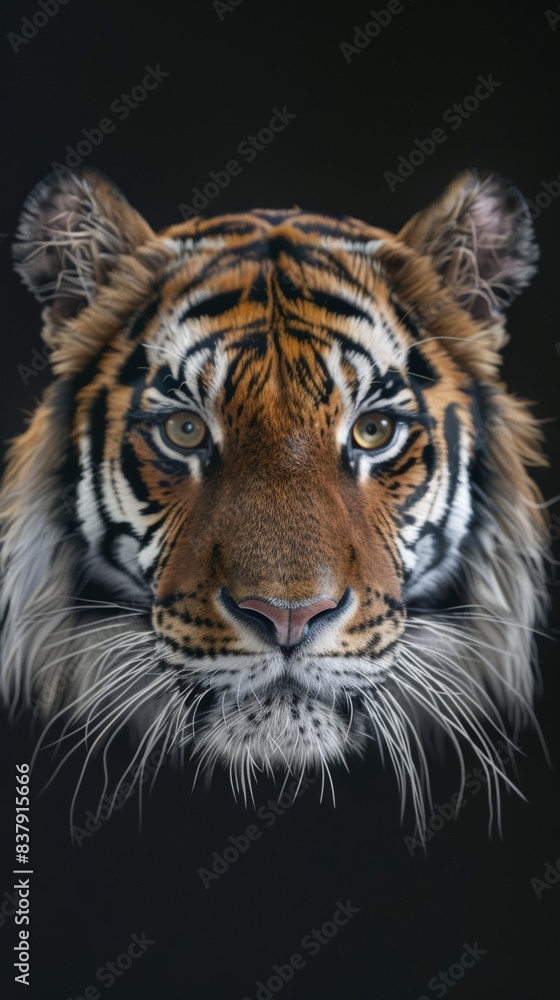 Fototapeta premium Tiger on a black background
