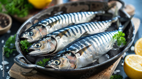 fresh fish in a pan