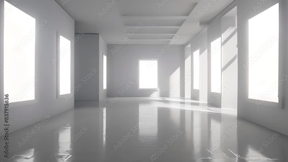 3D rendering 4-square frame exhibition background 3D rendering 4-square frame exhibition background