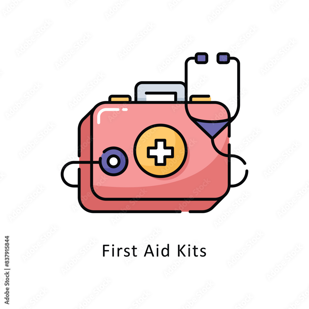 First Aid Kits filled outline Design illustration. Symbol on White background EPS 10 File First Aid Kits filled outline Design illustration. Symbol on White background EPS 10 File
