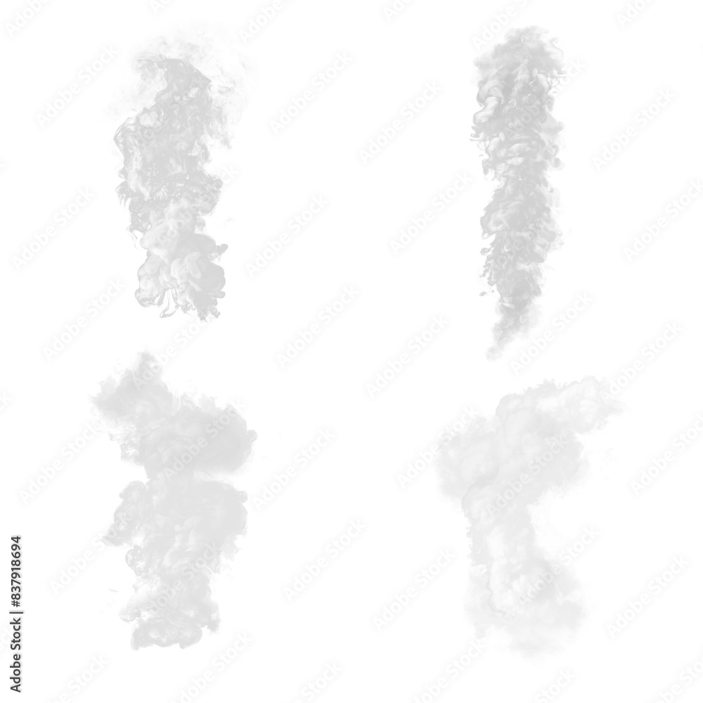 White smoke effect design element set White smoke effect design element set