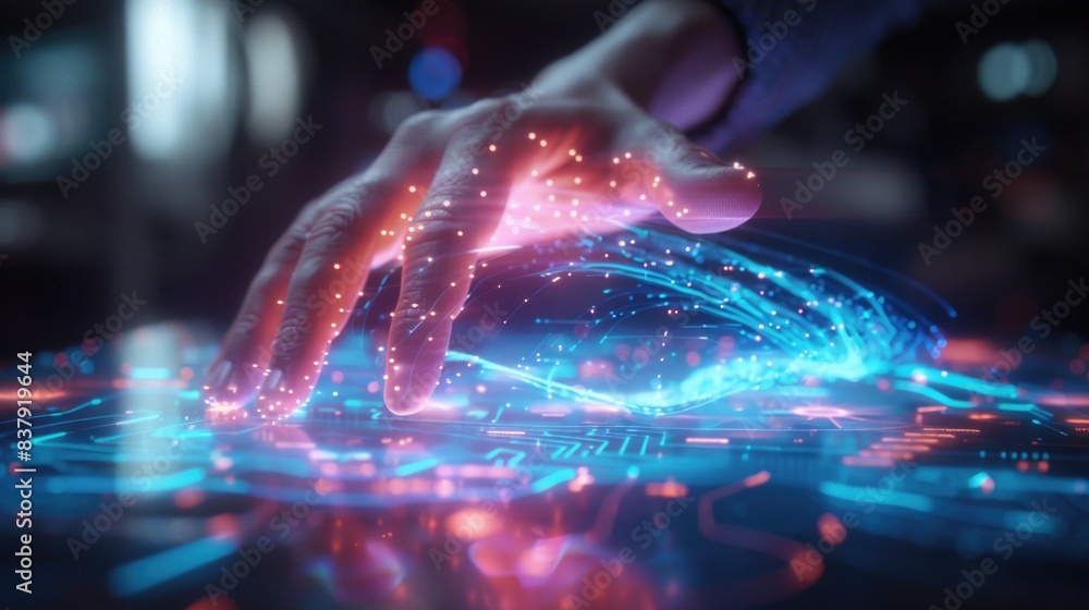 Obraz premium Hologram gesture control