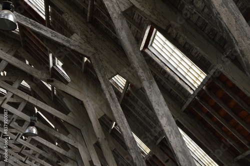 windows of old shipping container