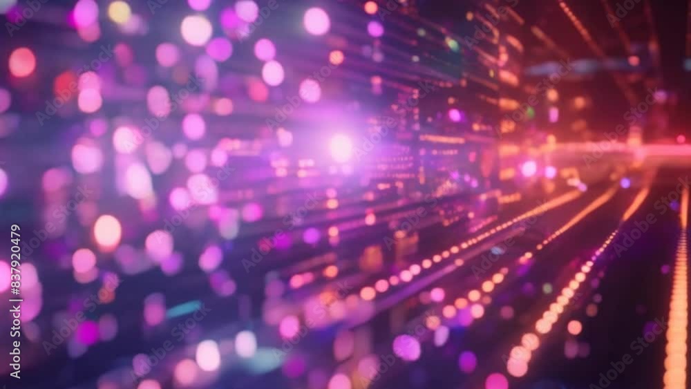 Abstract Futuristic Technology Background with Neon Lines Abstract Futuristic Technology Background with Neon Lines