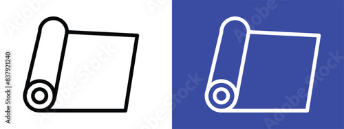 Yoga Mat Icon for Fitness, Wellness Practices, and Healthy Lifestyle Activities