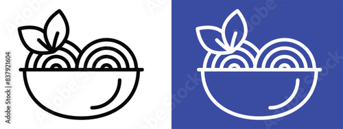 Tasty Pasta Icon Representing Italian Cuisine, Culinary Arts, and Delicious Food Dishes