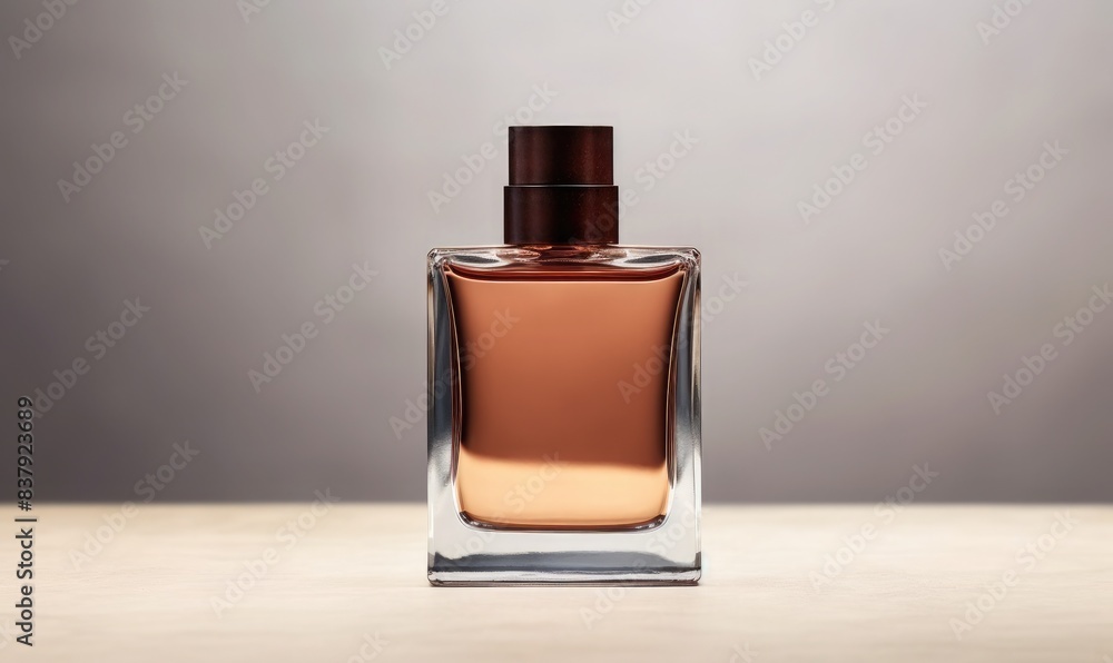 Perfume bottle mockup with a rugged masculine feel Perfume bottle mockup with a rugged masculine feel
