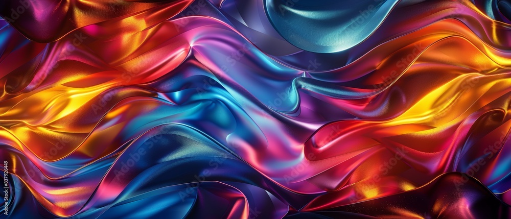 Vibrant Fabric Swirls, Dynamic Blend of Colorful Silk Waves, Abstract Textile Art Vibrant Fabric Swirls, Dynamic Blend of Colorful Silk Waves, Abstract Textile Art