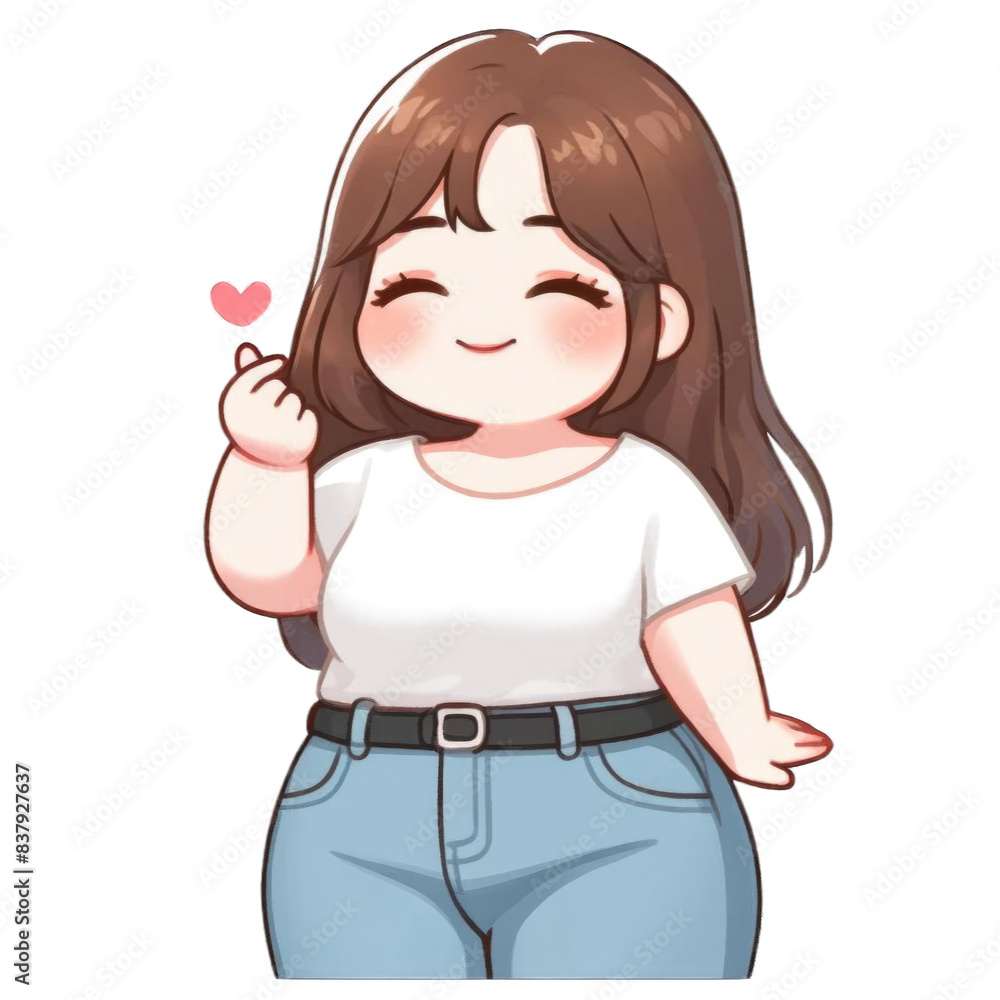 PNG little girl with a mini heart hand pose PNG little girl with a mini heart hand pose