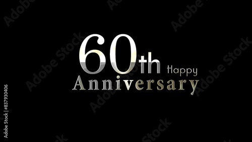 Happy 60th Anniversary Greetings, Congratulations and Anniversary Banner photo