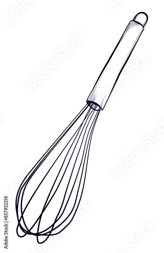 Hand Drawn Whisk vector illustration