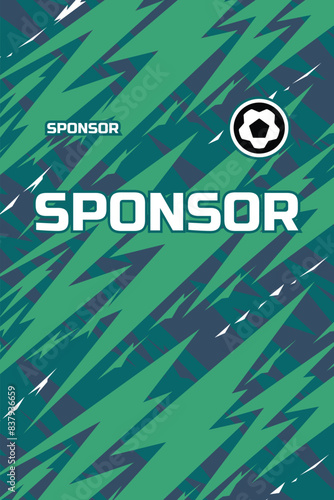 Thunder jersey football with green and white stripe colours vector