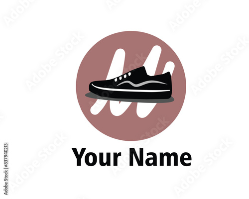 vector image of shoes or can be used as a logo as needed