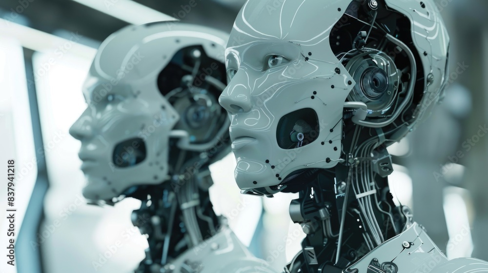 Large Language Model Cyborgs - Artificial Intelligence Concept Large Language Model Cyborgs - Artificial Intelligence Concept