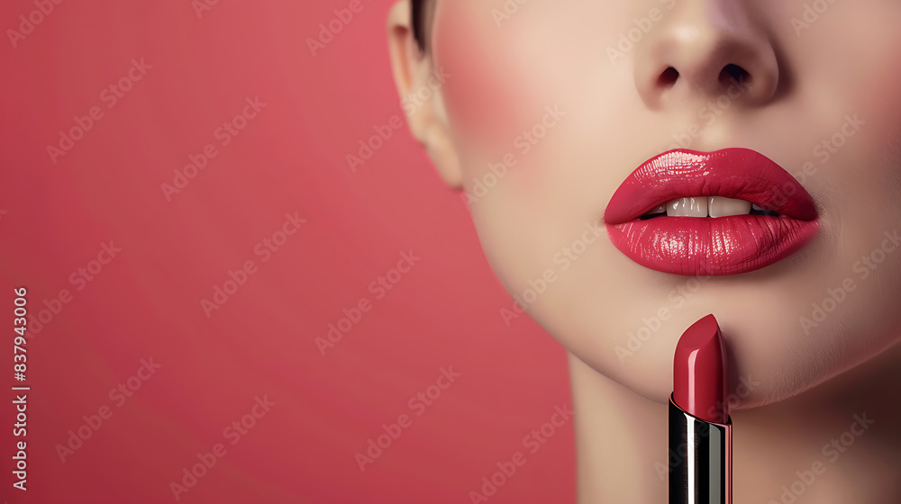 Obraz premium women lipstick The beauty of lip color