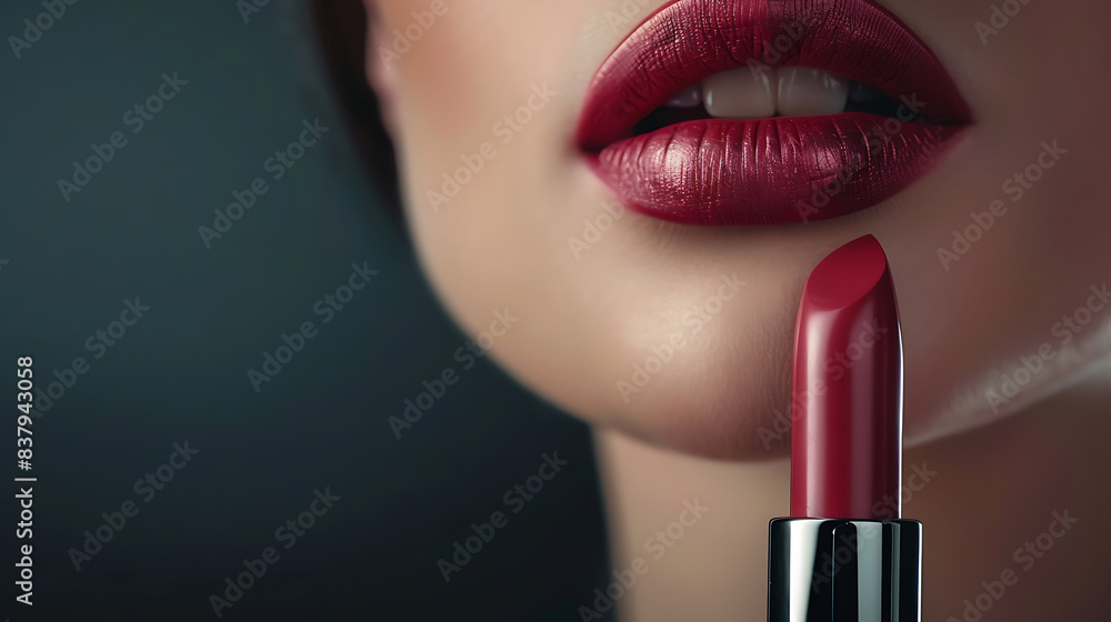 Obraz premium women lipstick The beauty of lip color