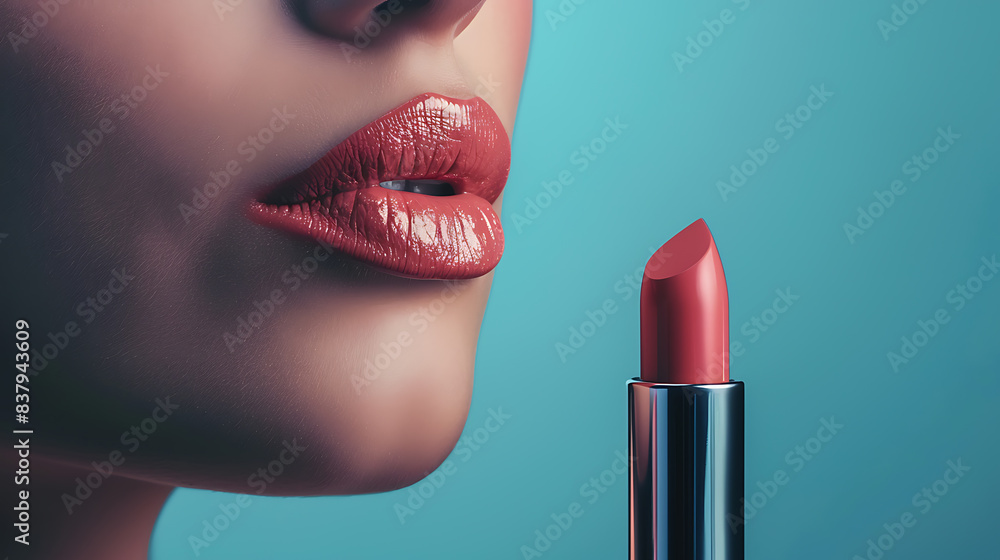 Obraz premium women lipstick The beauty of lip color