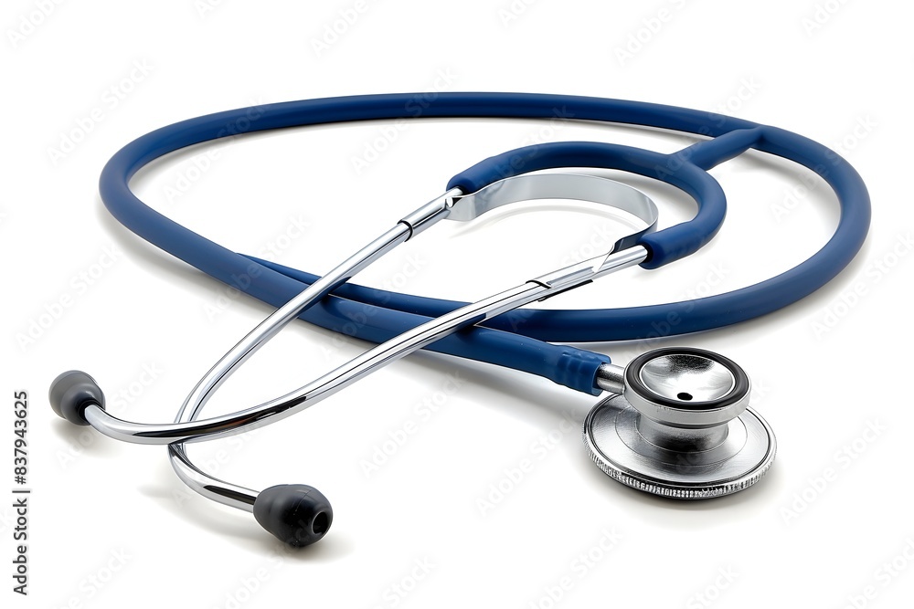 Photo of a Stethoscope on White Background Photo of a Stethoscope on White Background