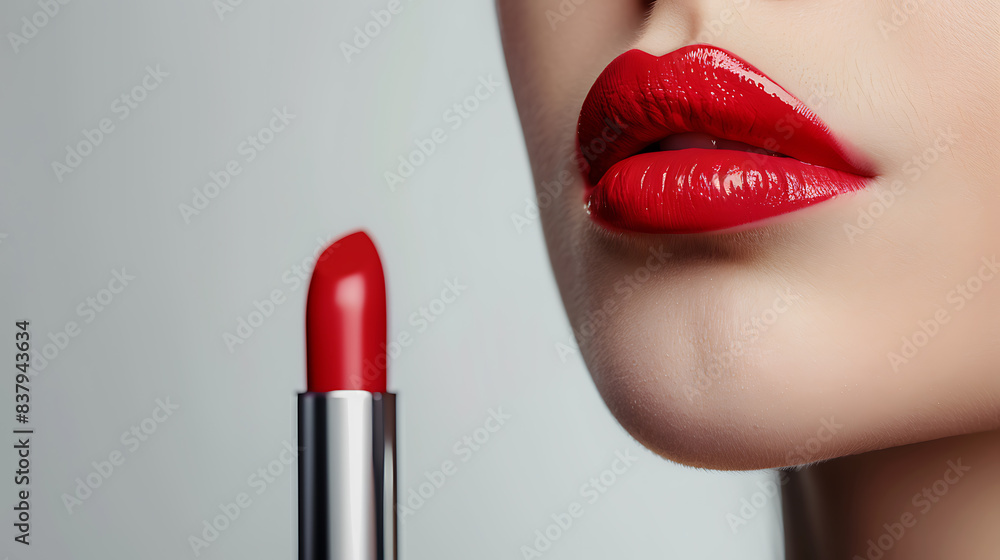 Obraz premium women lipstick The beauty of lip color