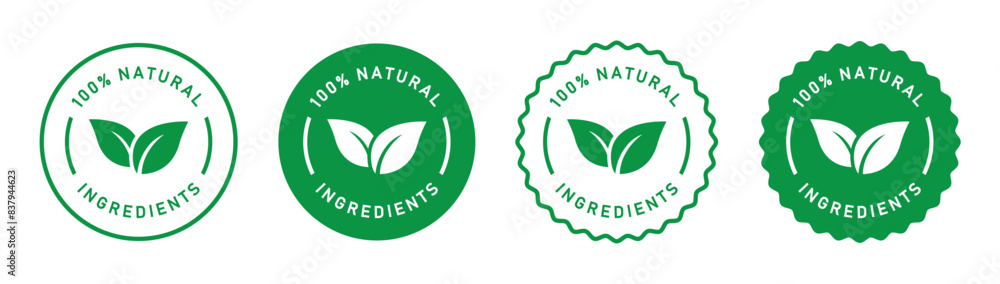 Natural label set icon, vector illustration Natural label set icon, vector illustration