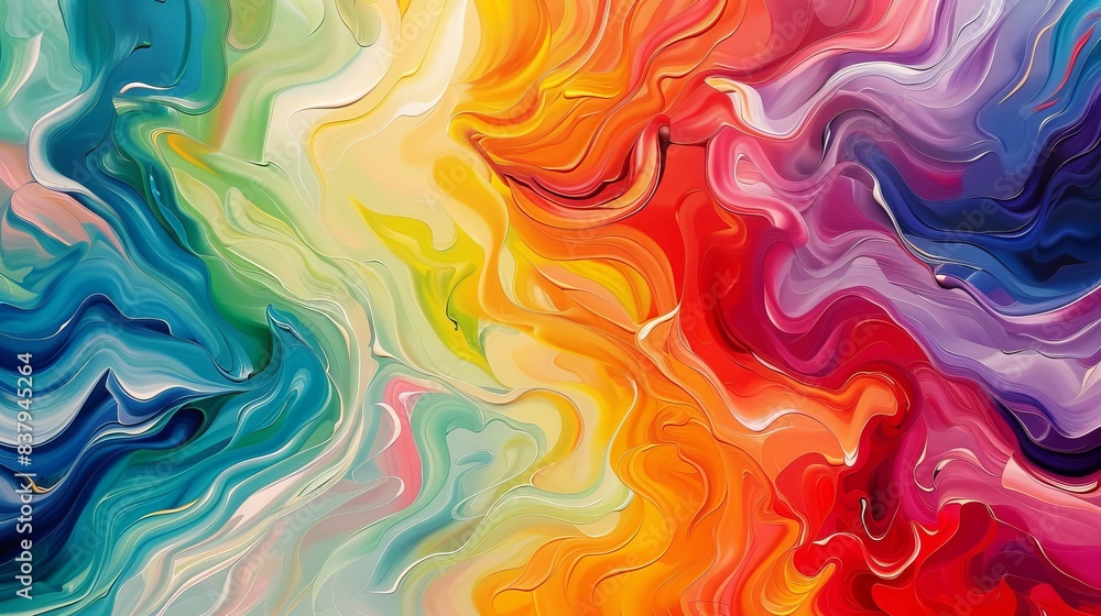 Obraz premium Dynamic Colored Wave Pattern Background