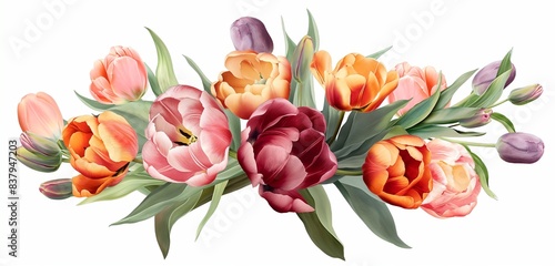 beautiful tulip Flower bouquet 