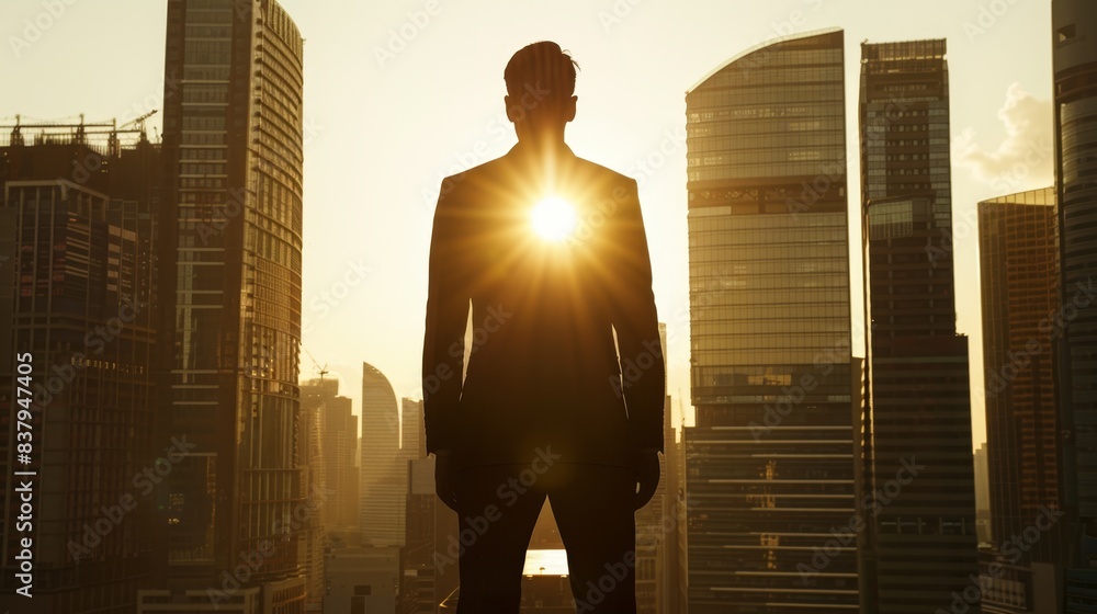 The silhouette of a man The silhouette of a man