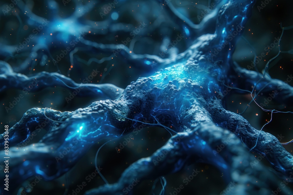 Obraz premium Parkinsons Impact Brain Render