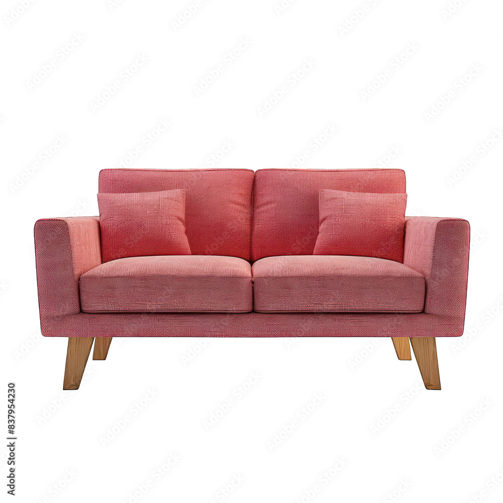 PNG Modern lounge sofa pink color mid century living room furniture PNG Modern lounge sofa pink color mid century living room furniture
