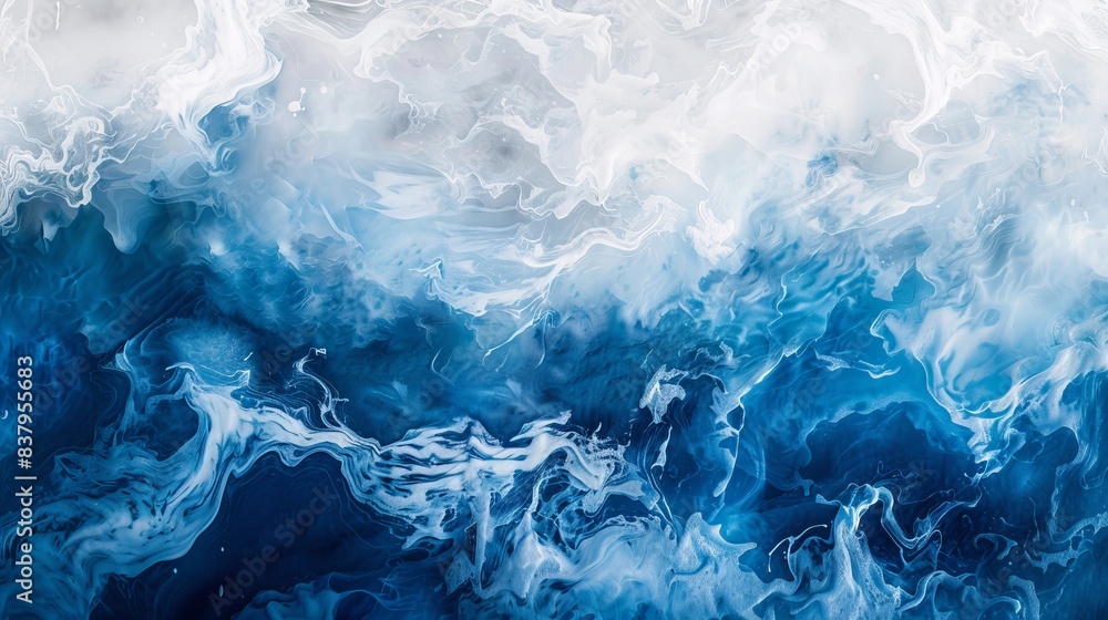 Tranquil Blue and White Wave Abstract Background Tranquil Blue and White Wave Abstract Background