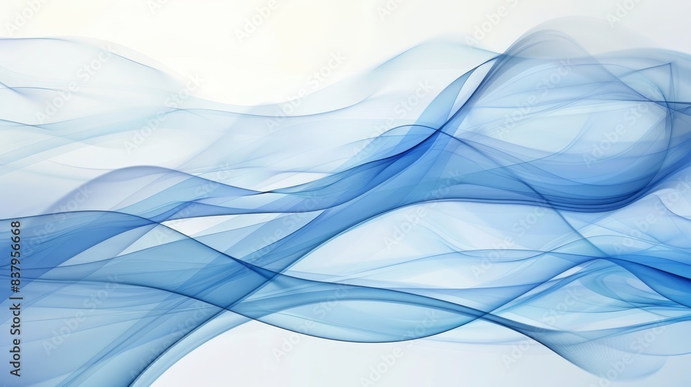 Tranquil Blue and White Wave Abstract Background Tranquil Blue and White Wave Abstract Background