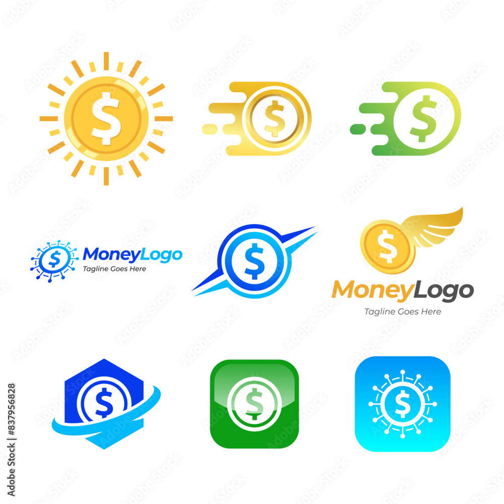 Coin Icon Logo Design Element Vector Illustration. Coin Icon Logo Design Element Vector Illustration.