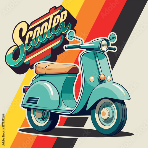 Scooter retro for decoration