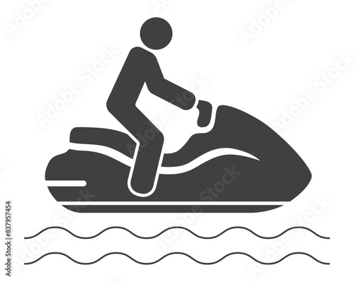 Person drive jetski  boat